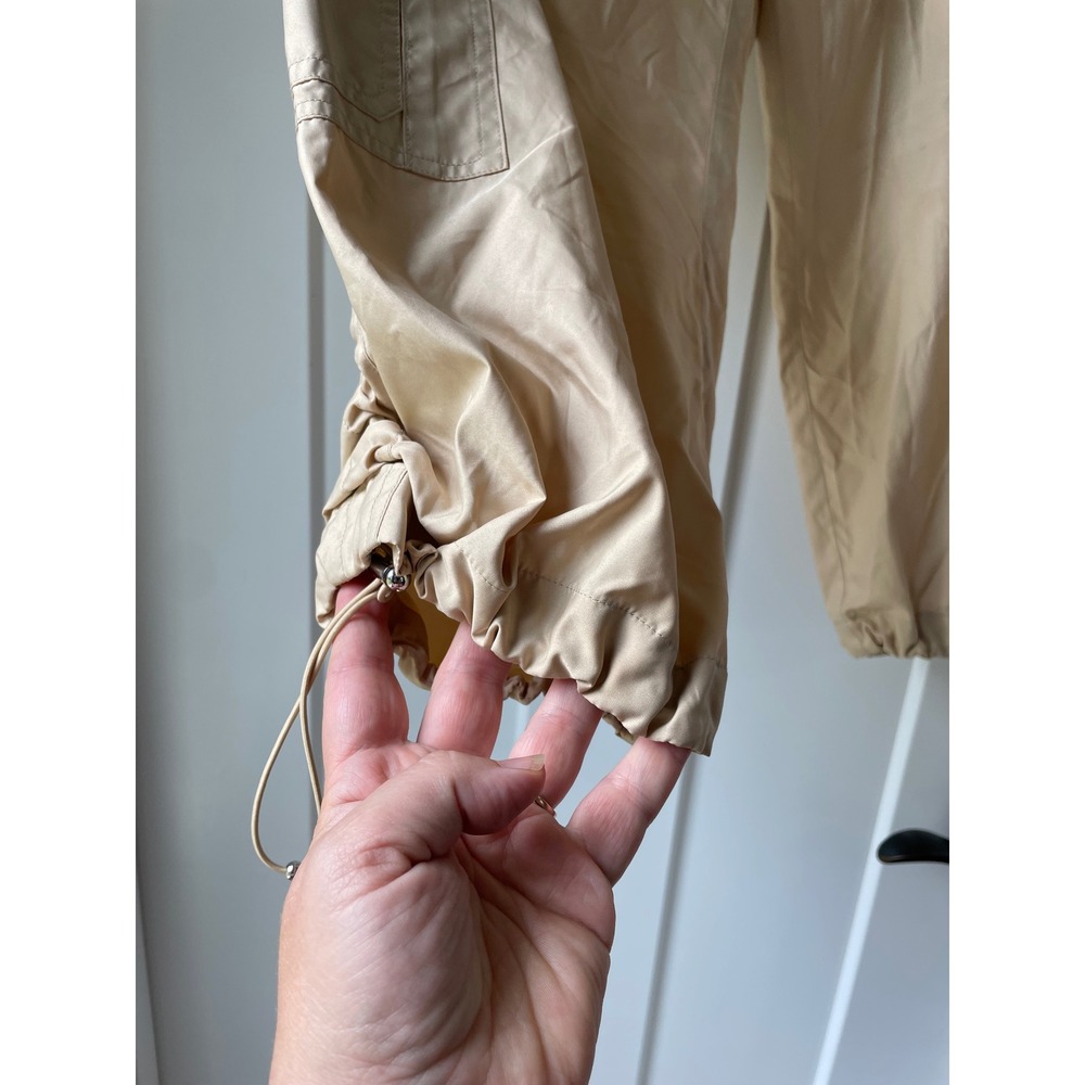 Y2K Ralph Lauren Golf Tan Khaki Cargo Capri Pants Adjustable Drawstring Cuffs - Picture 4 of 10